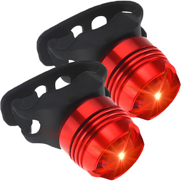 2x Bicycle rear light for the rear of the bike LED lighting rear light red waterproof set of 2 Alogy lights