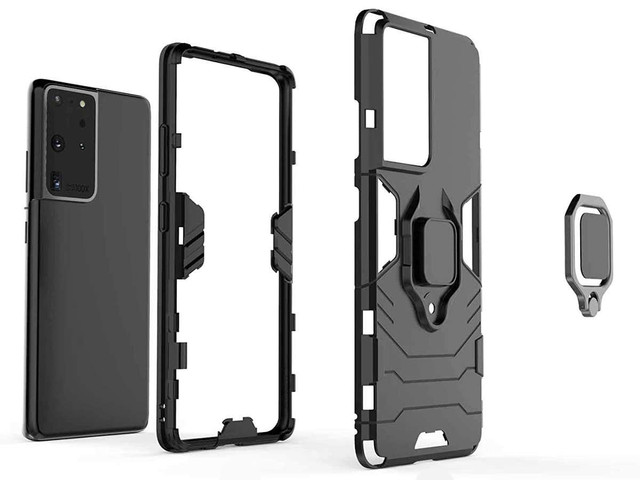 Alogy Stand Ring Armor case for Samsung Galaxy S21 Ultra black