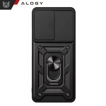 Case for Apple iPhone 16 armored Slide Case Ring camera protection housing Camshield Alogy black