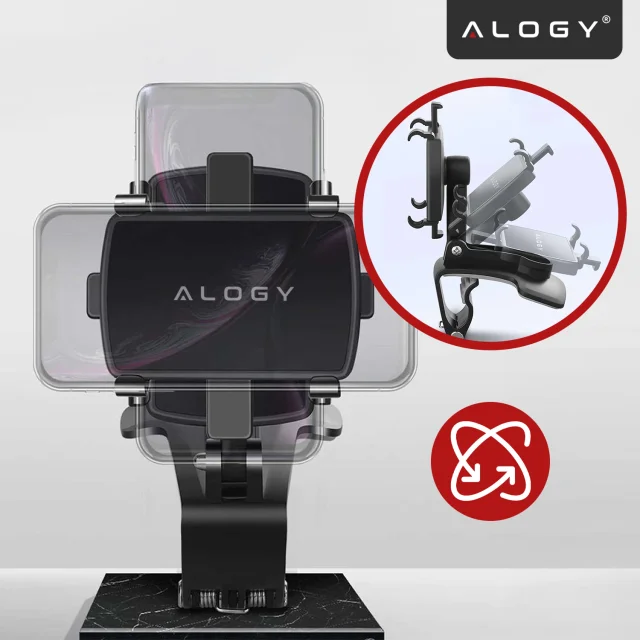 Alogy držák do auta na telefon max 7,2 palce pro černé zrcátko v kokpitu