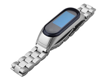 Bransoleta Alogy Stainless Steel do Xiaomi Mi Band 5 Srebrna + 5x Folia Alogy
