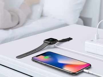 Indukční nabíječka Qi Lightning 2v1 Alogy pro Apple Watch / iPhone