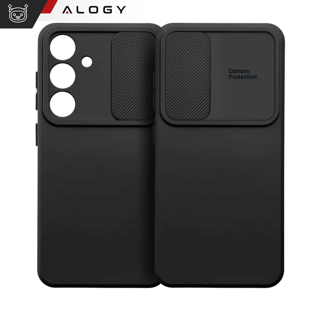 Pouzdro pro Samsung Galaxy S24 pancéřové pouzdro ochranný kryt fotoaparátu Slide Camshield Case Alogy černé