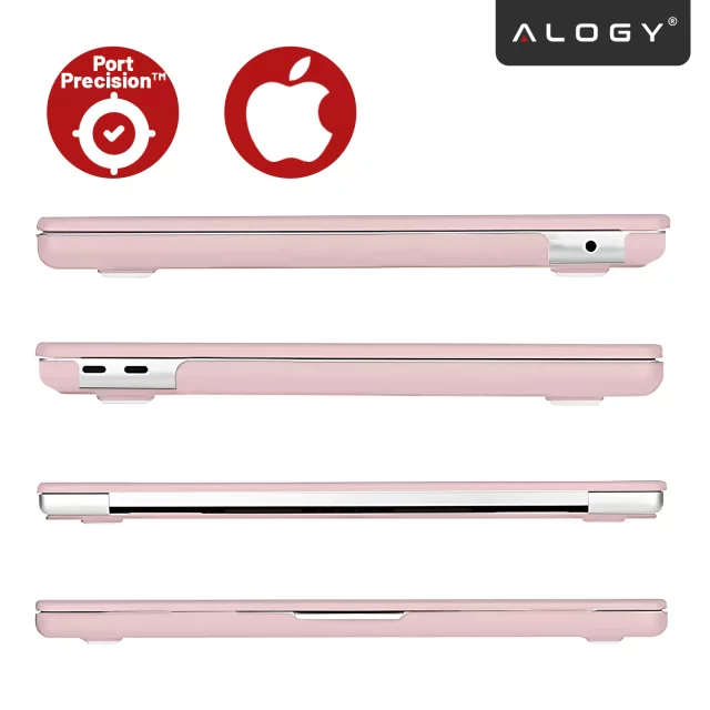 Etui do Apple MacBook Air 13 / 13.3" 2018–2021 (M1 A2337/A2179/A1932) – elastyczna, matowa obudowa ochronna, lekka i odporna – Alogy AirGuard™ Różowy