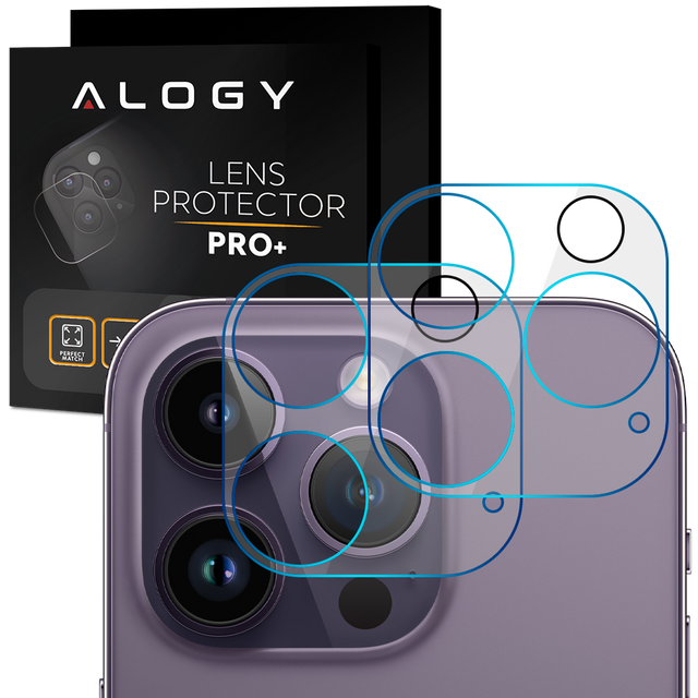 2x sklo objektivu fotoaparátu pro iPhone 15 Pro / 15 Pro Max Alogy čočka čirá průhledná