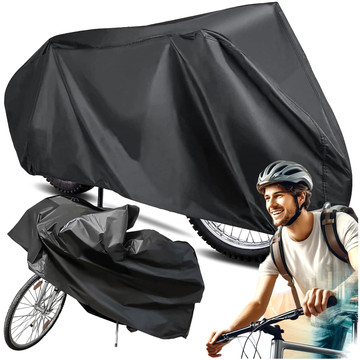 Fahrrad-/Roller-/Motorradabdeckung, Plane, Fahrradhülle, schützend, wasserdicht, Winter/Sommer, mit Alogy-Hülle, Schwarz, XL