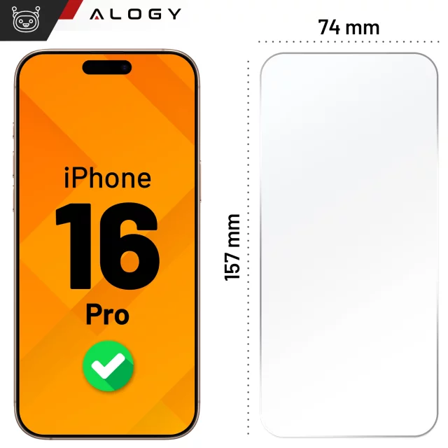 2x Tempered Glass for Apple iPhone 16 Pro Screen Protector 9H Alogy Heavy Pro ™️ [2pcs]