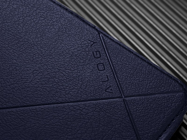 Flip Case Wallet Alogy Ledertasche für Apple iPhone 11 Pro Max Marineblau