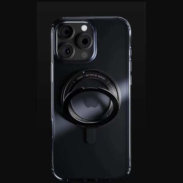 Etui UNIQ Swivix 360 Rotating Kickstand Czarny do iPhone 16 Pro Max