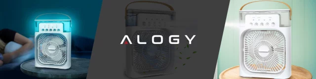 Stolní ventilátor stojící ventilátor malé oběhové čerpadlo s klipem bezdrátové ruční 500mAh USB-C Alogy White