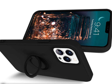 Ring Ultra Slim Alogy Silikonhülle für iPhone 12/12 Pro 6.1 Schwarz