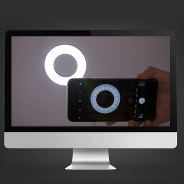 Desk lamp Alogy Desk LED Ring Lamp with a desk clip wireless flexible White