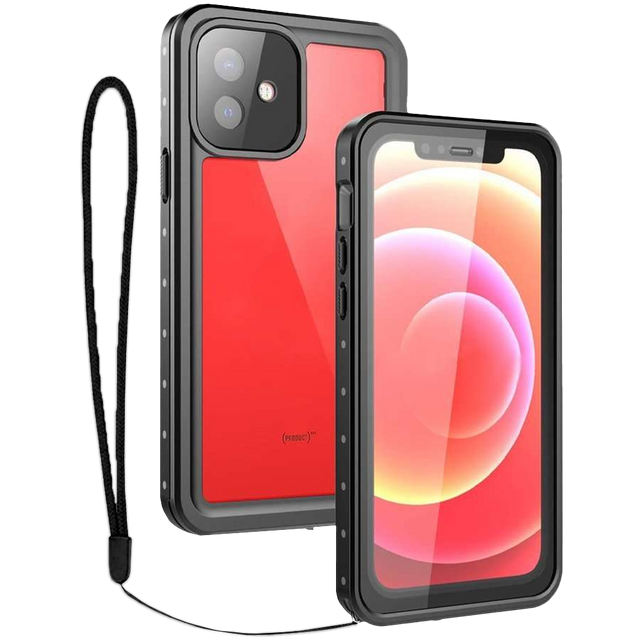 Case for iPhone 14 Pro Waterproof Armored 360 Case Hybrid Camera Lens Protection IP68 Waterproof Black