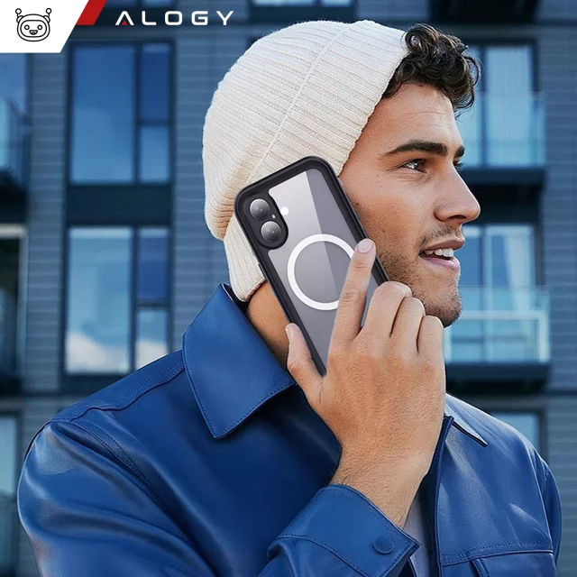 Alogy HydroArmor™ IP68 wasserdichte Hülle mit transparenter Rückseite, 360-Panzerabdeckung für MagSafe für Apple iPhone 16 Plus