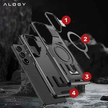 Pouzdro pro Apple iPhone 16 Pro Max Alogy Anti-Shock Hybrid Case pro MagSafe Transparent