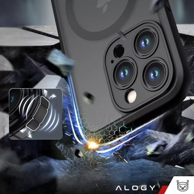 Pouzdro pro Apple iPhone 13 Pro Alogy MagSafe Hybrid Matte Case Matný kryt s ochranným sklem objektivu