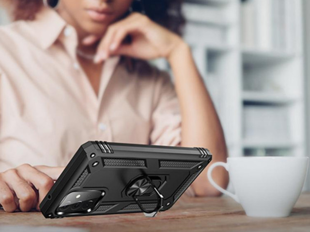 Alogy Stand Armor Ring case for Samsung Galaxy A72 Black