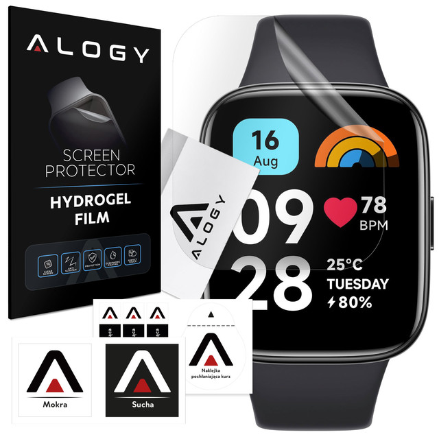 2x Alogy Hydrogel Smartwatch Protective Film for Xiaomi Redmi Watch 3 Active