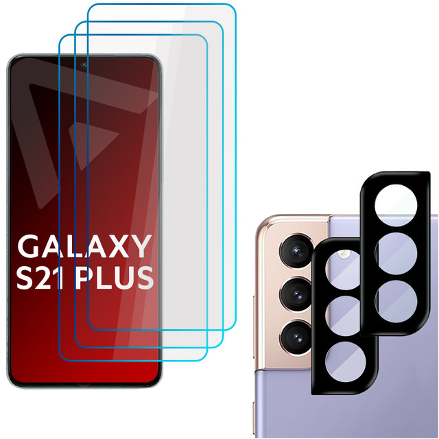 Alogy Glass Pack 3x tempered glass for a 9H 2x glass lens for Samsung Galaxy S21 Plus