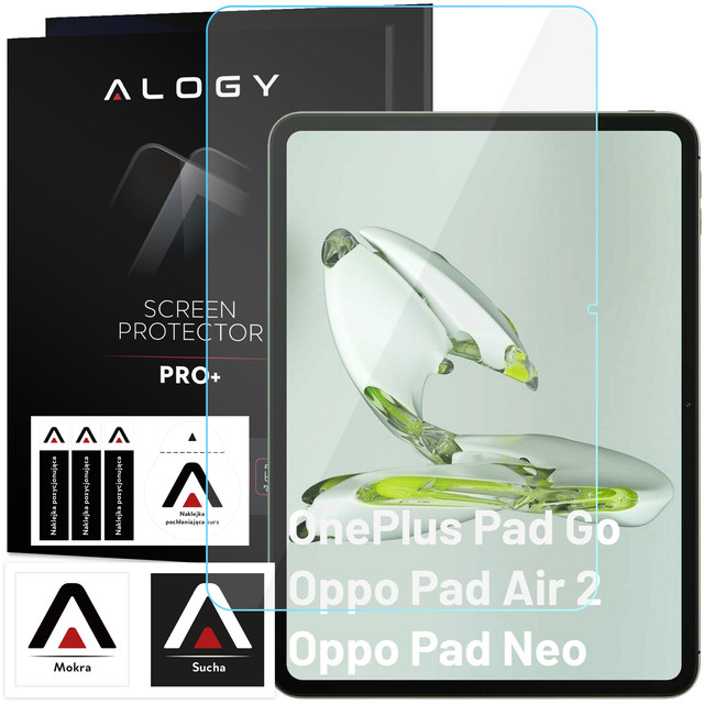 Etui + szkło do OnePlus Pad Go/Oppo Pad Air 2/Oppo Pad Neo 11.4" obudowa na tablet Case Alogy Book Czarny + Rysik Gratis