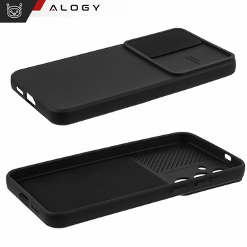 Case for Samsung Galaxy S24 Plus Armored Housing Protection Camera Cover Slide Camshield Case Alogy Black Glass