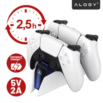 Dual-Dockingstation für den PlayStation 5 PS5-Controller Pad White