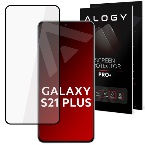 Tvrzené sklo pro Alogy Full Glue pouzdro přátelské pro Samsung Galaxy S21 Plus Black
