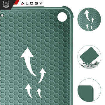 Pouzdro pro Apple iPad 10.2 9 Gen 8/7 2021/2020/2019 Smart Pencil Case Alogy TPU Kryt na tablet Zelené sklo