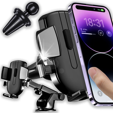 Alogy 2-in-1 car phone holder for the windshield for the dashboard grille Black
