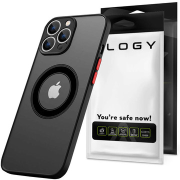 Apple iPhone 13 Pro Max Case Alogy Hybrid Mag Case for MagSafe with Camera Protection Matte Black Qi Charger