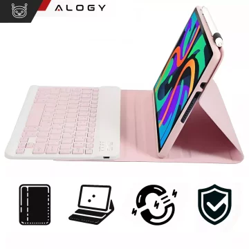 Etui ochronne z klawiaturą Alogy Keyboard case klawiatura bezprzewodowa do Lenovo Tab K11 / K11E 11” M11 10.95" TB330FU / TB330XU / TB331FC różowe
