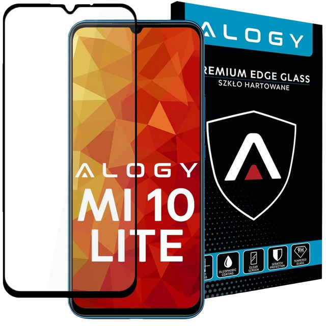 Glass Alogy Full Glue Hülle freundlich für Xiaomi Mi 10 Lite schwarz