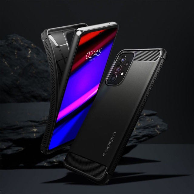 Pouzdro pro Samsung Galaxy A53 5G pouzdro Spigen Rugged Armor Matte Black Glass