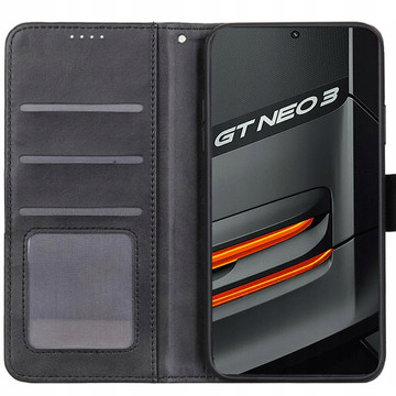 Flip Wallet Alogy magnetische Ledertasche für Realme GT Neo 3 Global Black