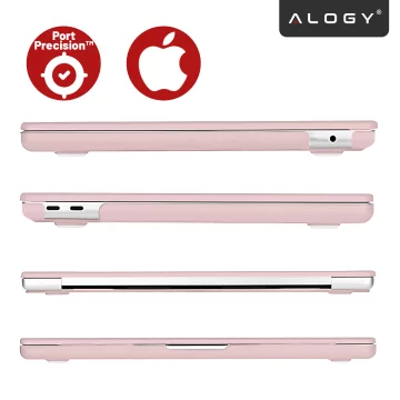 Etui do Apple MacBook Air 13 / 13.3" 2018–2021 (M1 A2337/A2179/A1932) – elastyczna, matowa obudowa ochronna, lekka i odporna – Alogy AirGuard™ Różowy