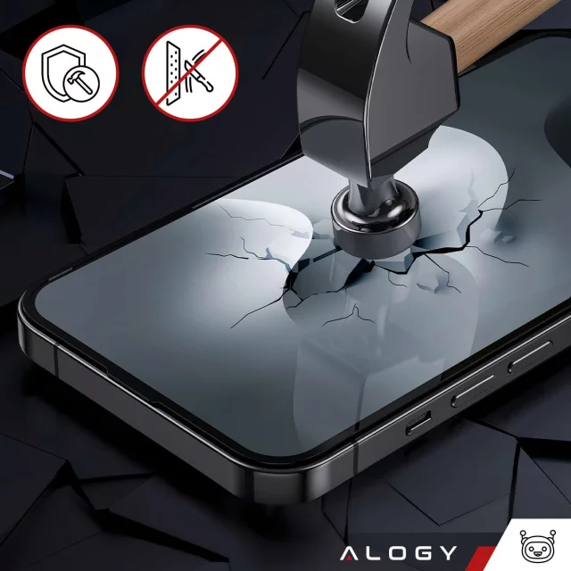 "ODOLNÉ" sklo pro Apple iPhone 16 Pro hybrid Alogy Flexi Full Glass 9H ploché pro celou obrazovku