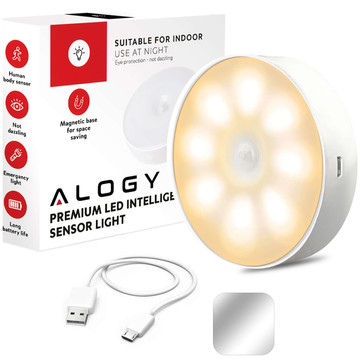 Lampa LED pohybový senzor soumrak noční lampa Alogy Sensor Light Bezdrátové osvětlení nábytku Teplé světlo 3000k