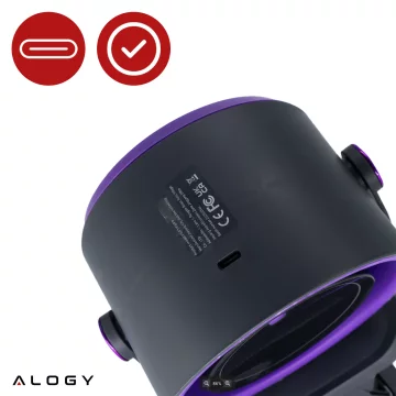 Schreibtischventilator, Standventilator, kleiner Umwälzventilator mit Clip, kabelloser Handventilator, 500 mAh, USB-C, Alogy White