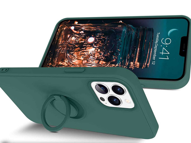 Silikonový obal Ring Ultra Slim Alogy pro iPhone 12 Pro Max 6.7 Green