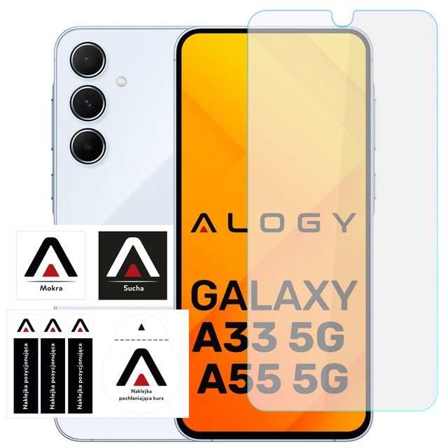 Tempered Glass for Samsung Galaxy A35/A55 5G Screen Protector Glass 9H Alogy Pro