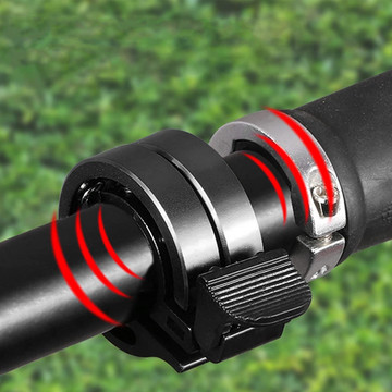 Alogy Metal Bell aluminum alloy bicycle bell for handlebar bicycle universal double row Black