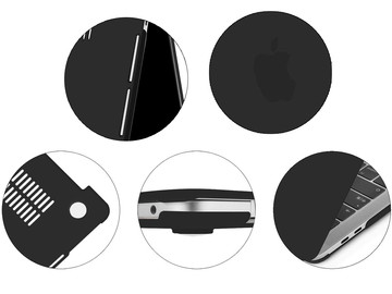 Etui Alogy Hard Case matt für Apple MacBook Pro 13 M1 2021 Schwarz