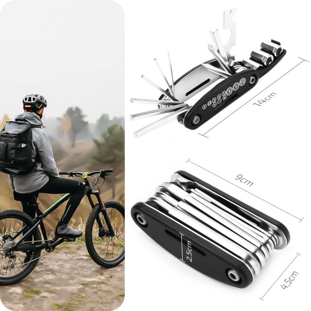 Bicycle bag case for phone 6.7 inches bag holder for bike frame 2l Black Tools Multitool keys 16in1 Alogy