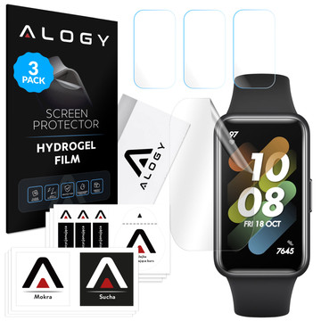 3x Alogy Hydrogel Hydrogel ochranná fólie pro chytré hodinky Huawei Band 7