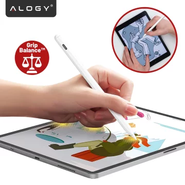 Rysik Dotykowy Stylus Pen do Telefonu i Tabletu, Precyzyjny Pencil do Apple iPad, Alogy SmartStylus™ – Biały