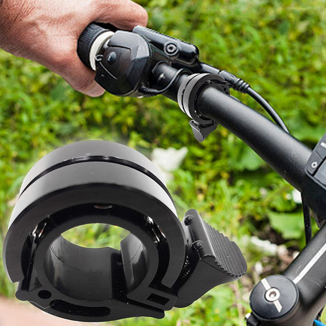 Alogy Metal Bell aluminum alloy bicycle bell for handlebar bicycle universal double row Black