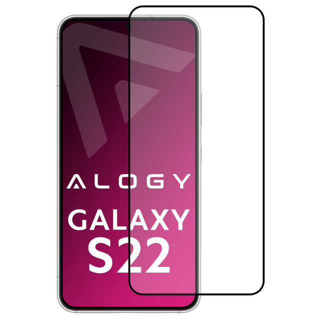 Tempered glass for Alogy Full Glue case friendly for Samsung Galaxy S22 Black