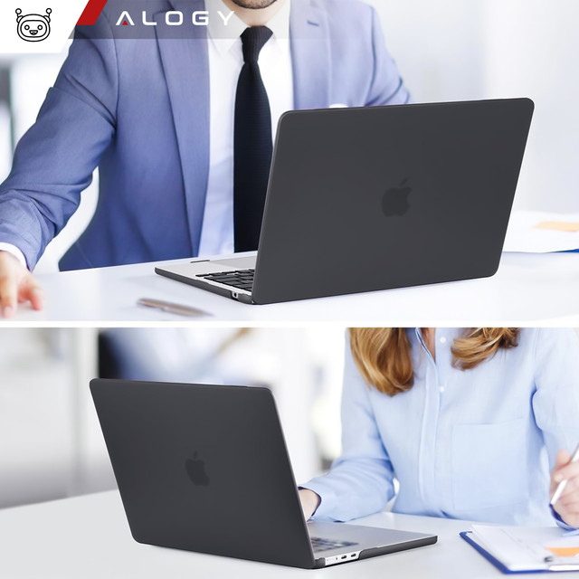 Etui do Macbook Air 15 M2 2023 / M3 2024 (A2941,A3114) Case obudowa pokrowiec matowe Alogy Hard Cover Czarne