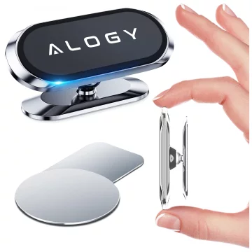 Alogy magnetický držák do auta do auta, univerzální na telefon, na kokpit, na palubní desku, černý