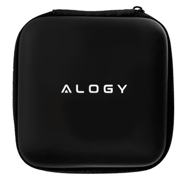 Zippered case Alogy Protect universal case for accessories headphones, cable, charger black